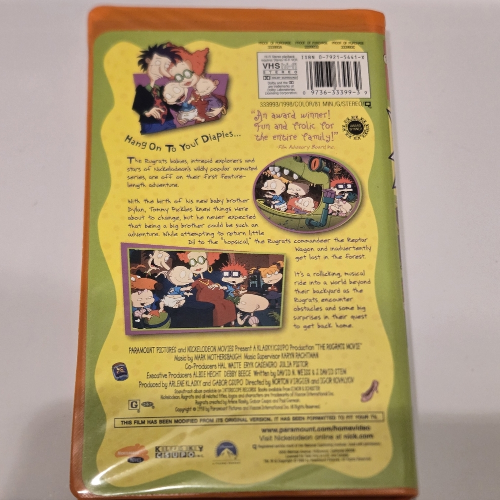 Rugrats VHS Tape - Orange